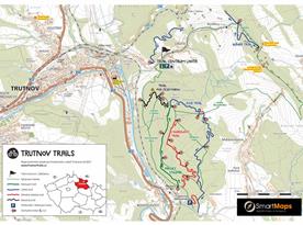 Mapa trailových tras u Trutnova