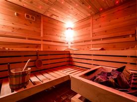 Sauna k dispozici v chalupě. 
