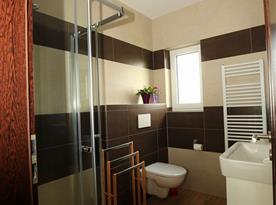 Apartmán Kohoutek - koupelna se sprchovým koutem a toaletou